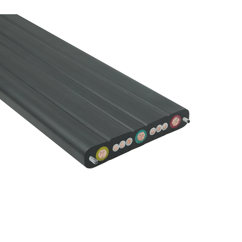 Compound Sheath Crane Travelling Flat Cable med ståltråd