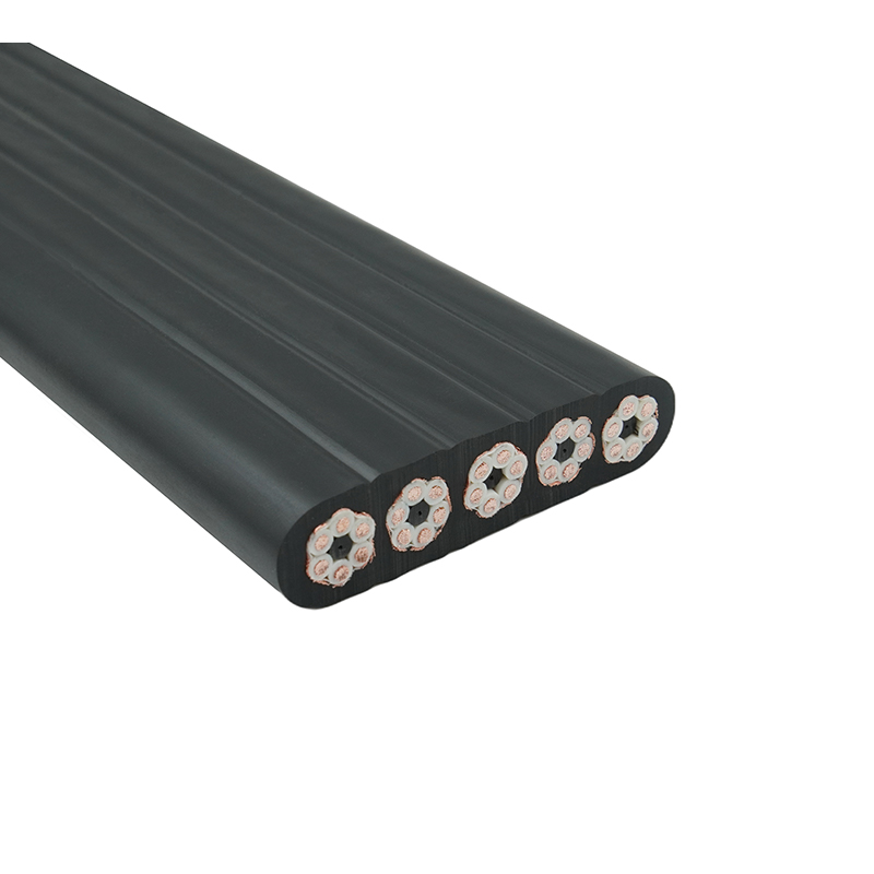 Sammensat kappe afskærmet kran rejse fladt kabel