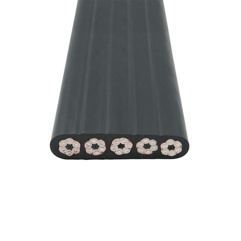 Sammensat kappe afskærmet kran rejse fladt kabel