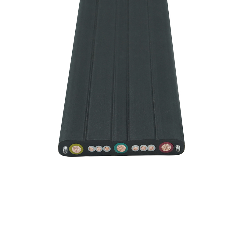 Compound Sheath Crane Travelling Flat Cable med ståltråd