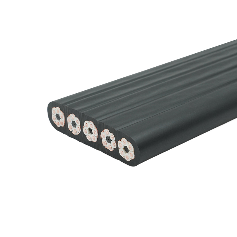 Sammensat kappe afskærmet kran rejse fladt kabel