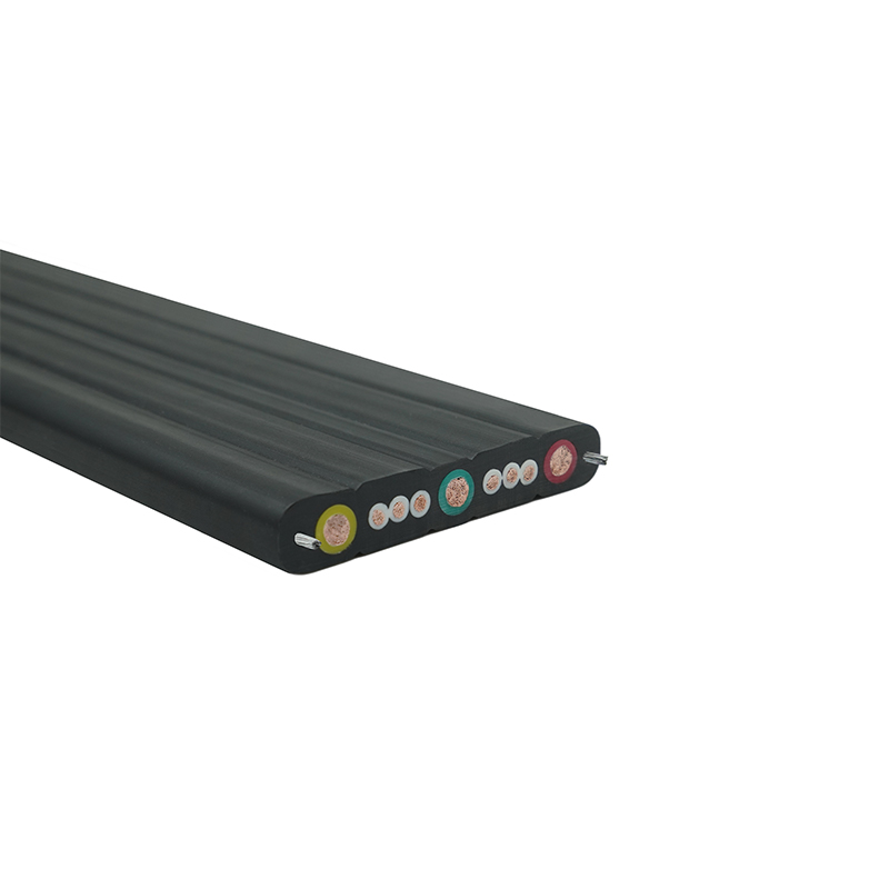 Compound Sheath Crane Travelling Flat Cable med ståltråd