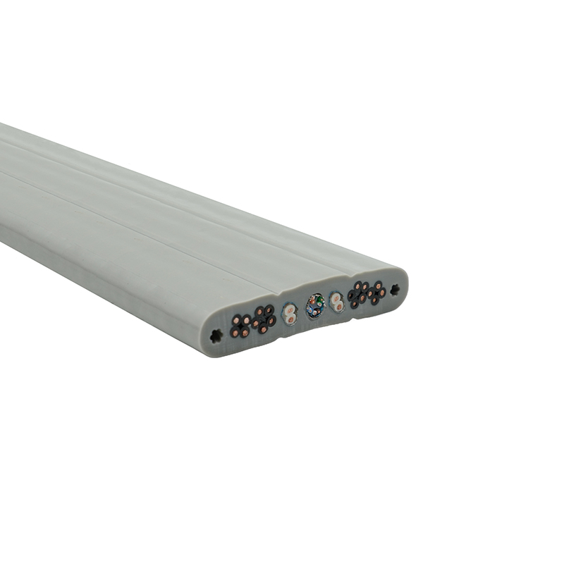 Kobberkerne PVC-isoleret PVC-kappe elevator fladt kabel med ståltråd