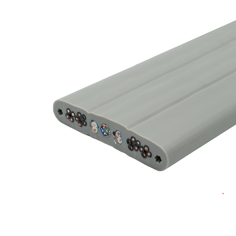 Kobberkerne PVC-isoleret PVC-kappe elevator fladt kabel med ståltråd